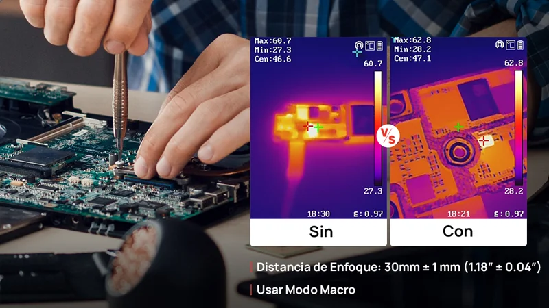 HIKMICRO B20S | Cámara Termográfica Compacta 256 × 192 px. 14 hikmicro b20s macro