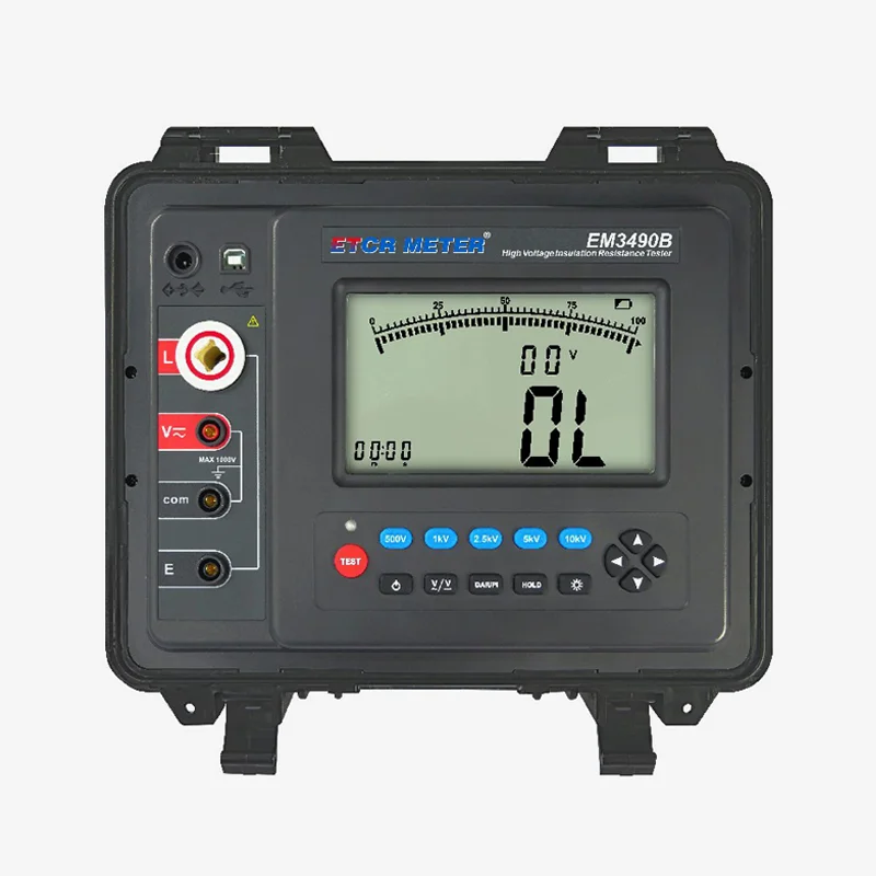 ETCR EM3490B | Medidor de Resistencia de Aislamiento de Alto Voltaje 10KV 4TΩ 3 etcr em3490b 02